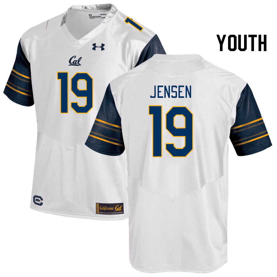 Youth #19 Tyler Jensen California Golden Bears College Football Jerseys Stitched Sale-White - Click Image to Close